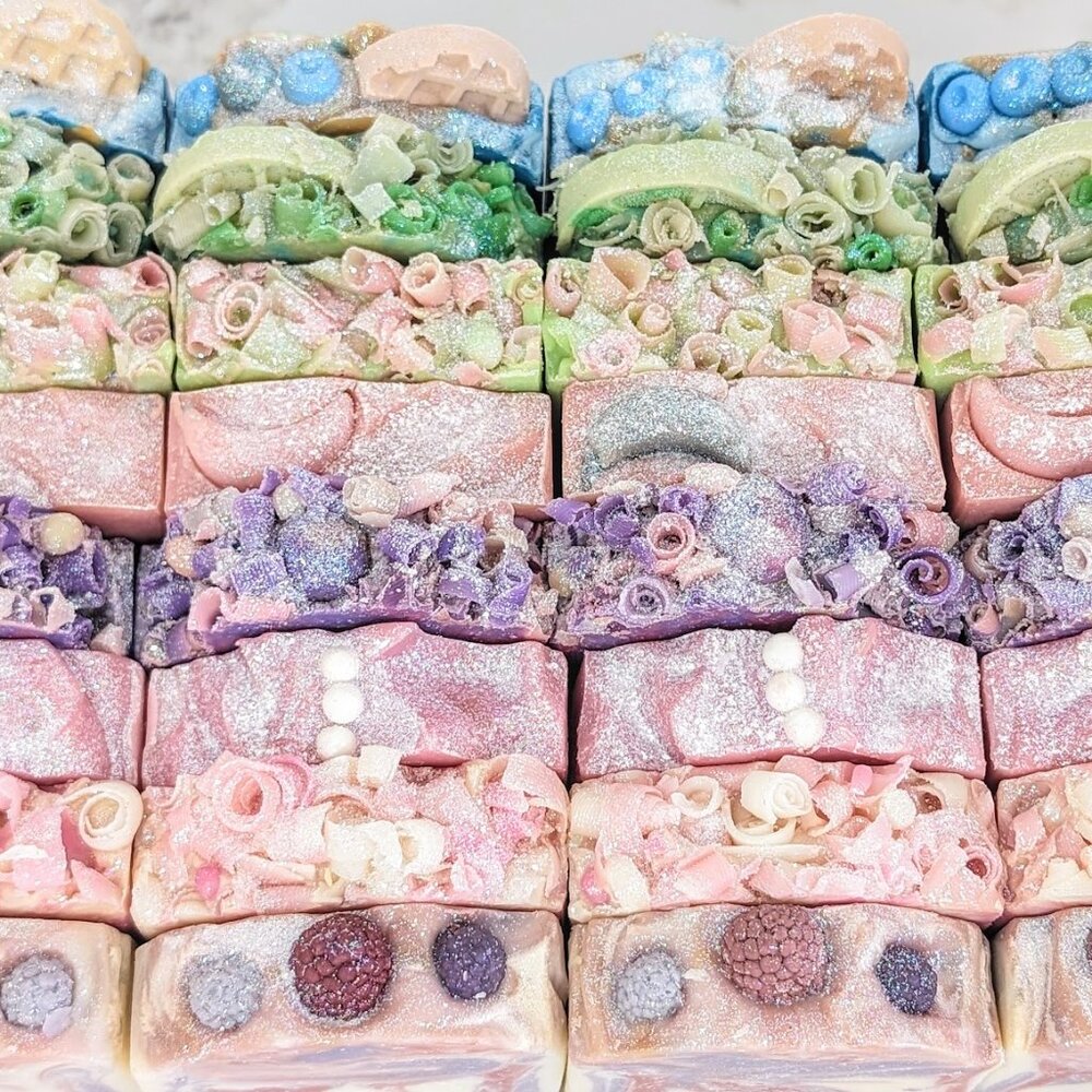 Handcrafted artisan soaps bundle of 8 soap bars, Shea butter Bath Body Soaps